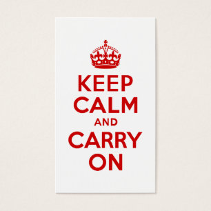 Red Keep Calm and Carry On