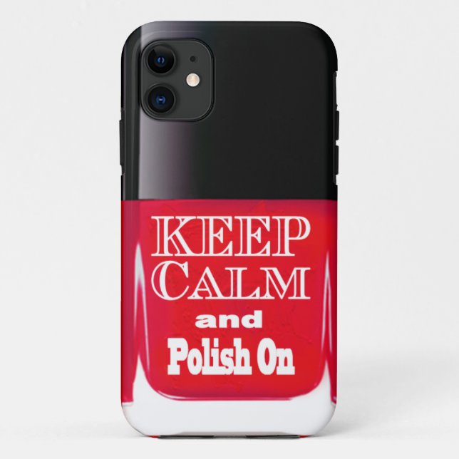 Red Keep Calm Nail Polish Bottle iPhone 5 Case (Back)