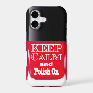 Red Keep Calm Nail Polish Bottle iPhone 5 Case