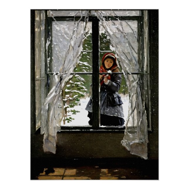 Red Kerchief Portrait Poster (Front)