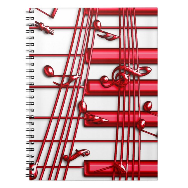 Red Keyboard Photo Notebook (Front)