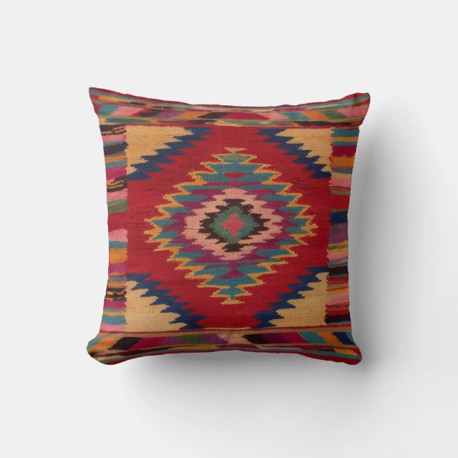 Red Kilim Pillows Germany: Elegant Design  (Front)