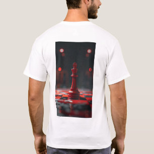 Red King Chess Piece T-Shirt - Classic Chess Game