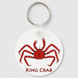 Red King Crab (colour illustration) Key Ring