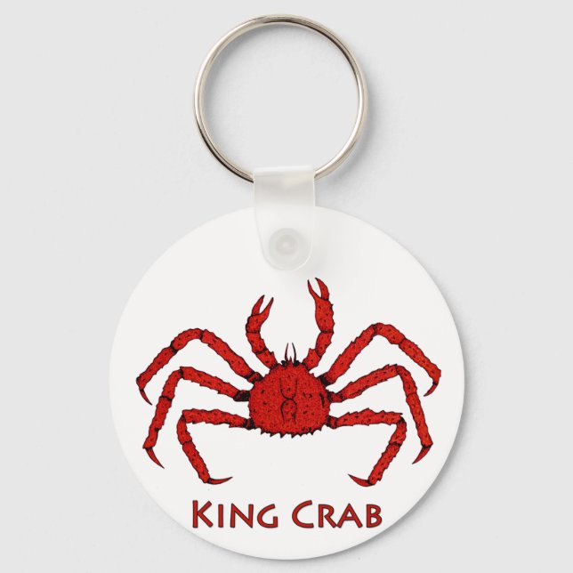 Red King Crab (colour illustration) Key Ring (Front)