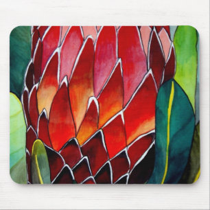 Red King Protea flower Mouse Pad