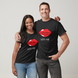 Red Kiss Lips Lipstick Kiss Me T-Shirt