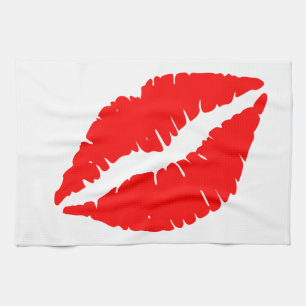 Red Kiss Tea Towel