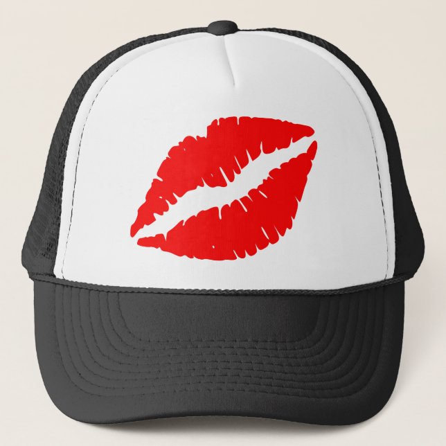 Red Kiss Trucker Hat (Front)