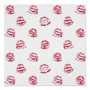 Red kisses poster