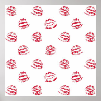 Red kisses poster