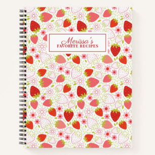 Red Kitchen Recipe Cookbook Notebook