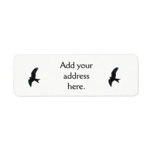 Red Kite Silhouette. Return Address Label