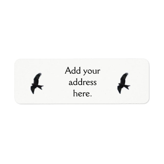 Red Kite Silhouette. Return Address Label (Front)