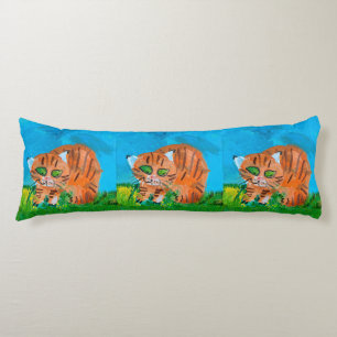 Red Kitten Body Cushion