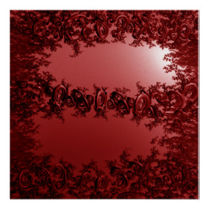 Red Kleinian Fractal Poster