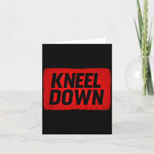 Red Kneel Down Emblem Card