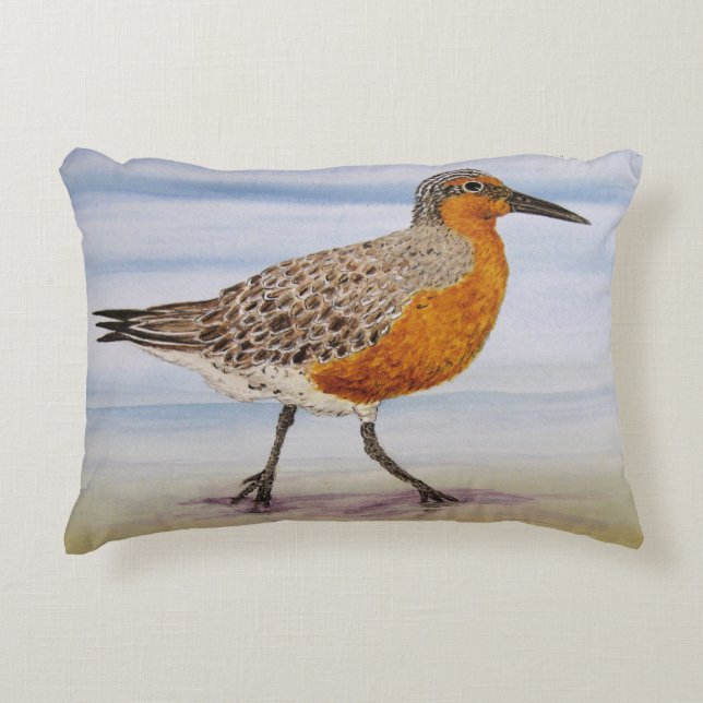 Red Knot Pillow (Front)