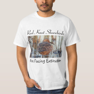 Red Knot Shorebirds Face Extinction by RoseWrites T-Shirt