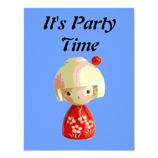 Red Kokeshi Card