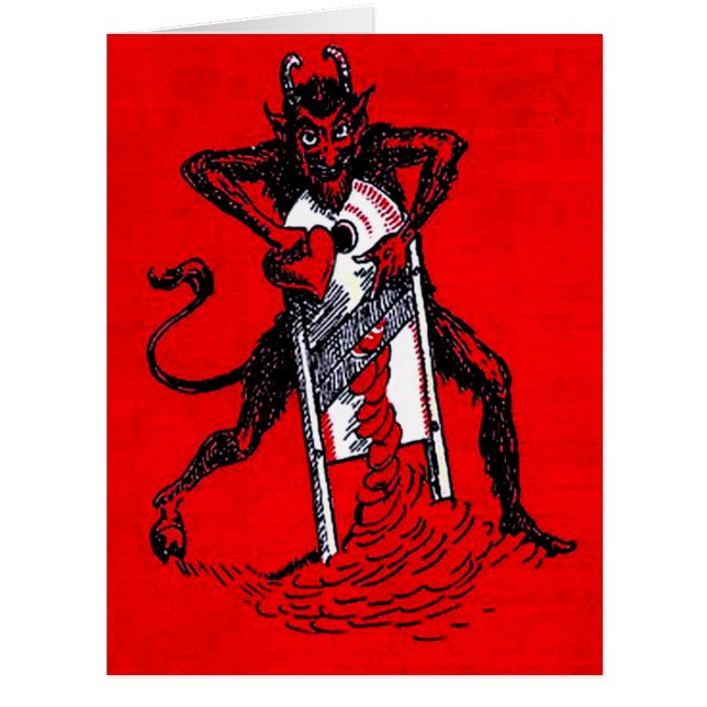 Red Krampus Slicing Heart Heartbreaker (Front)