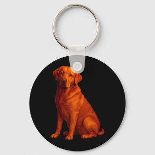 Red Lab Mom and Dad Labrador Dog Key Ring