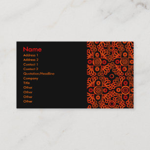 red lace business card