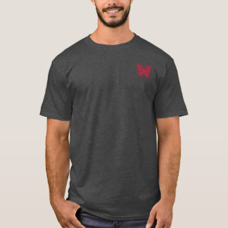 Red Lace Butterfly Emblem | Blossom Basics T-Shirt