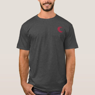 Red Lace Crescent Moon Emblem | Blossom Basics T-S T-Shirt