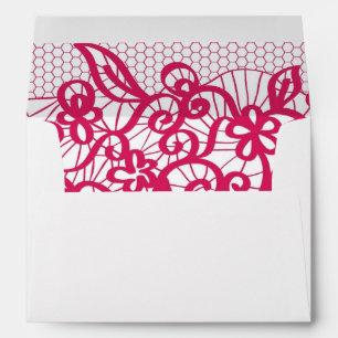 Red lace envelope