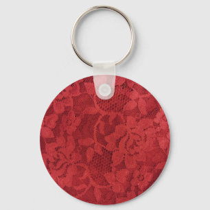 Red Lace Key Ring