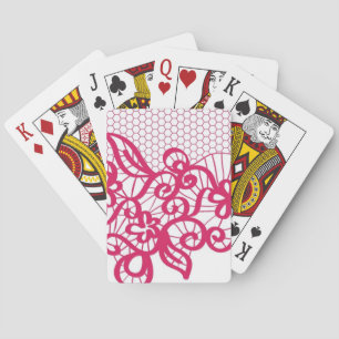 Red lace playing cards
