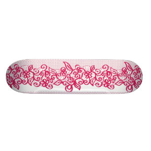 Red lace skateboard