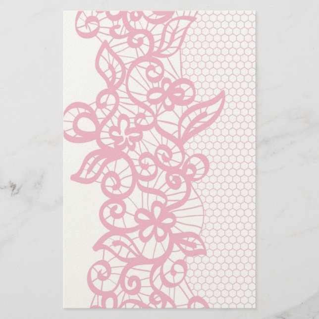 Red lace stationery (Front)