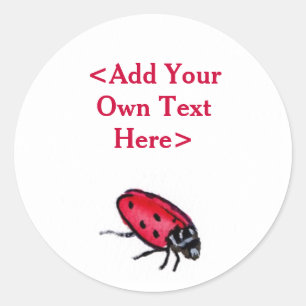 Red Lady Bug Insect Custom Stickers