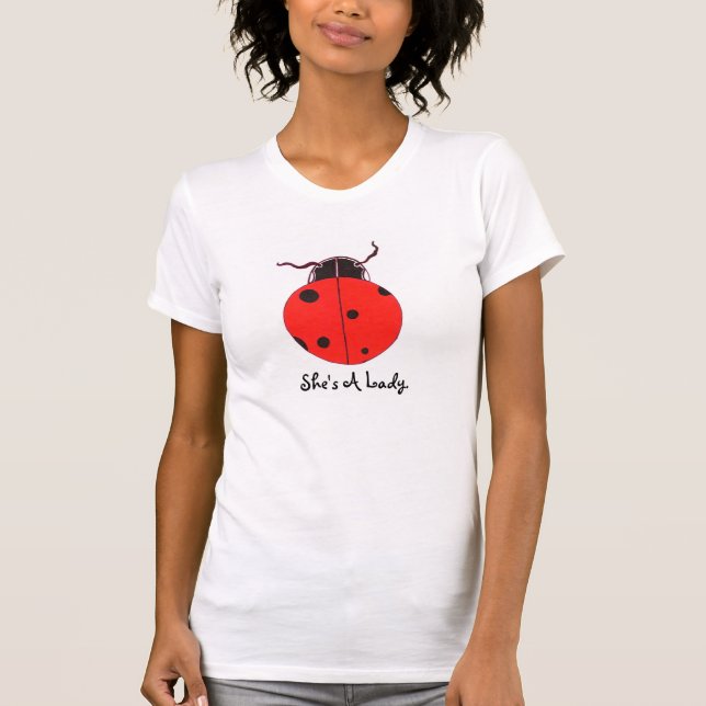 Red Lady Bug Statement Shirt (Front)