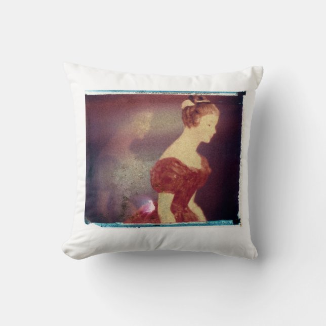 Red Lady by Ann Marie Donahue Cushion (Front)