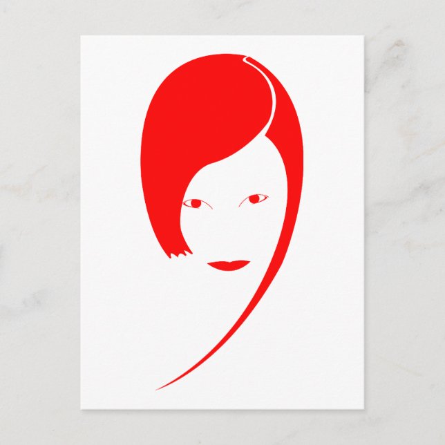 red lady postcard (Front)