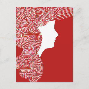 Red Lady Postcard