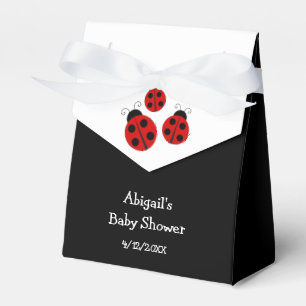 Red Ladybug Baby Shower Personalised Favour Box