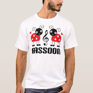 Red Ladybug Bassoon Musician Gift T-Shirt