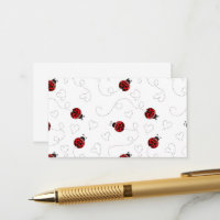 Red Ladybug Beetle Insect Lover Black Hearts