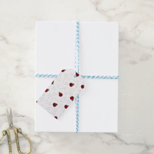 Red Ladybug Beetle Insect Lover Black Hearts Gift Tags