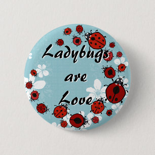 Red Ladybug Button
