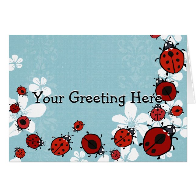 Red Ladybug Card (Front Horizontal)