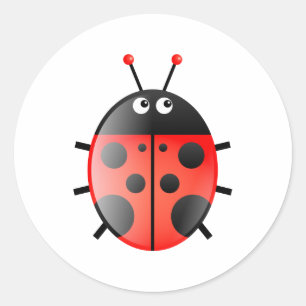 Red Ladybug Classic Round Sticker