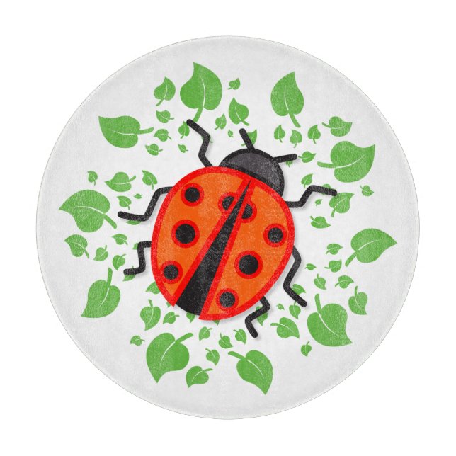 Red ladybug cutting board (Front)