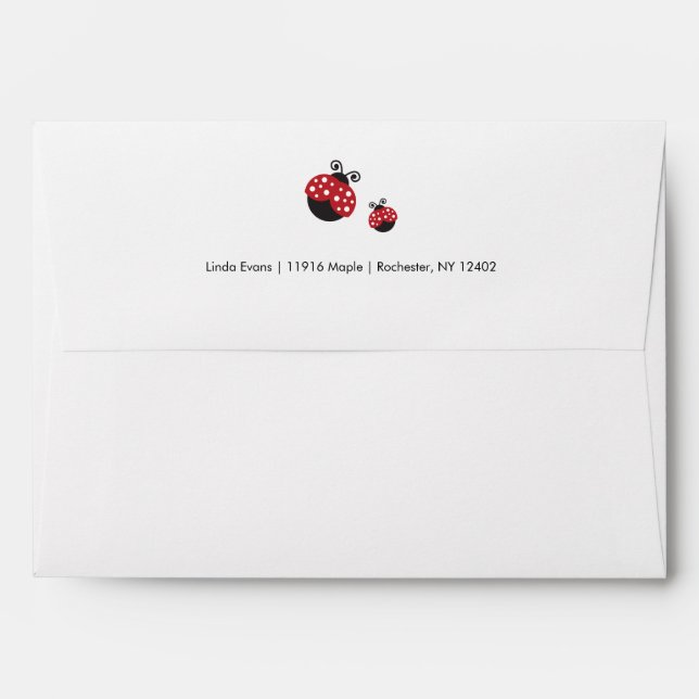 Red Ladybug Envelope (Back (Top Flap))