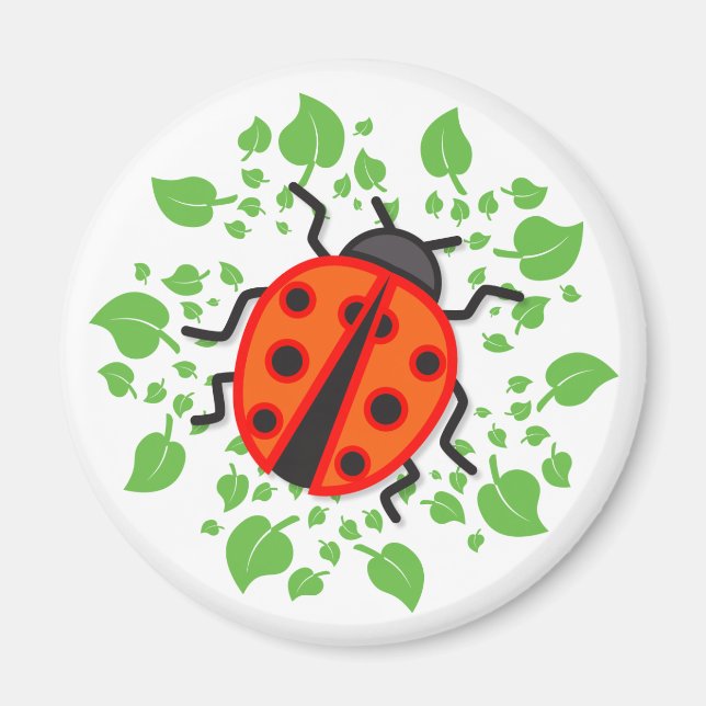 Red ladybug magnet (Front)