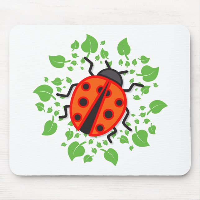 Red ladybug mouse pad (Front)